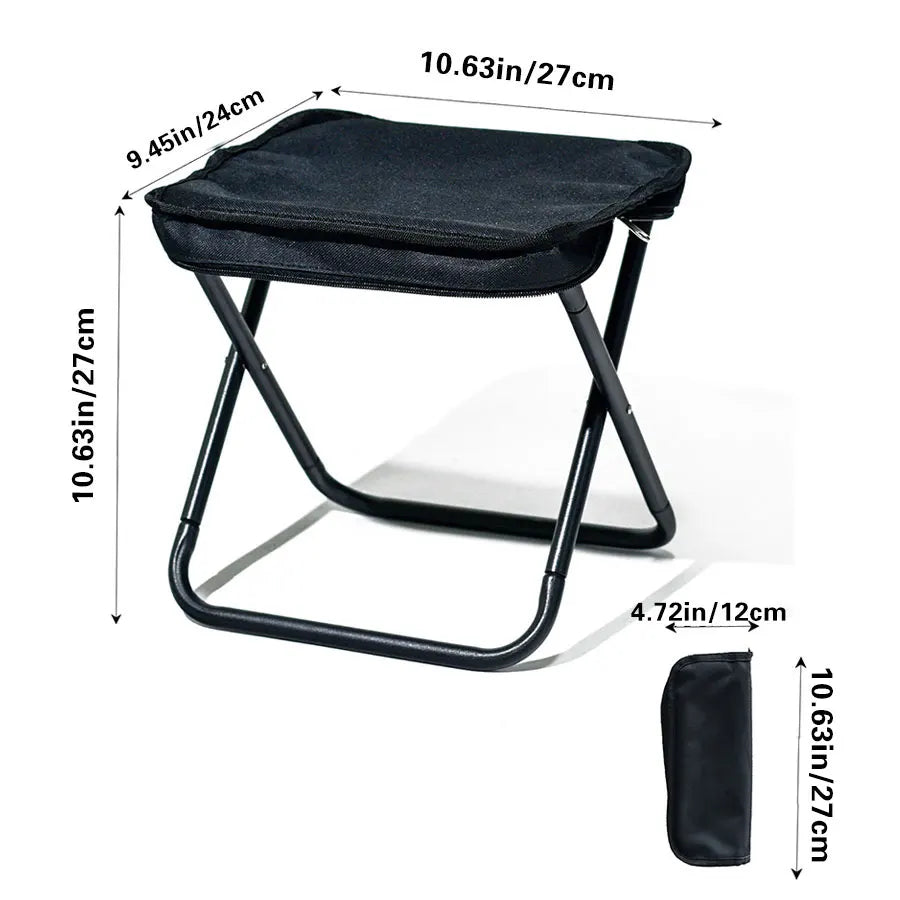Outdoor hand-held folding stool, portable mini stool, pocket hand stool bag, camping small stool, fishing folding stool