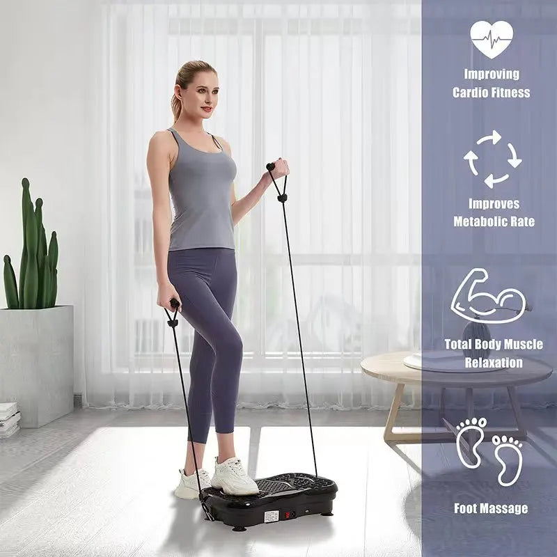 Vibration Plate Fitness Platform Exercise Machine Vibrating Lymphatic Drainage Shaking Full Body Shaker Workout Vibrate Stand