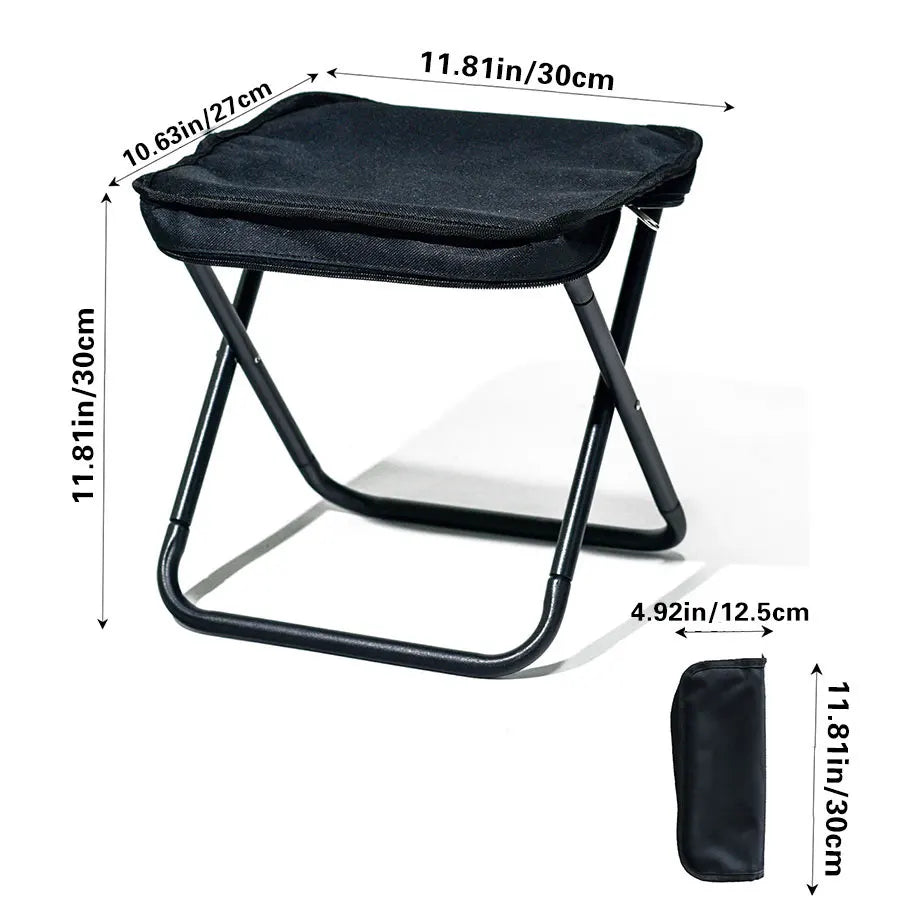 Outdoor hand-held folding stool, portable mini stool, pocket hand stool bag, camping small stool, fishing folding stool