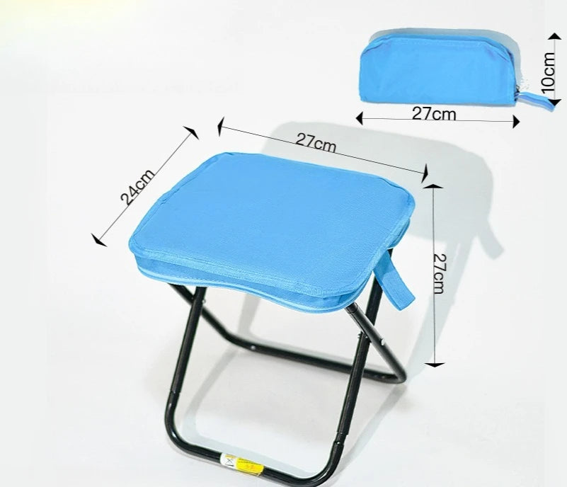 Creative Foldable Pocket Stool Bag with Oxford Fabric & Carbon Steel Lightweight Travel Seat for Outdoor Fishing Hiking Beach