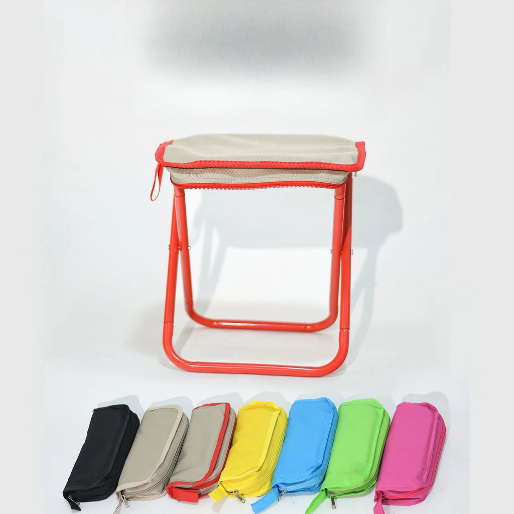 Creative Foldable Pocket Stool Bag with Oxford Fabric & Carbon Steel Lightweight Travel Seat for Outdoor Fishing Hiking Beach