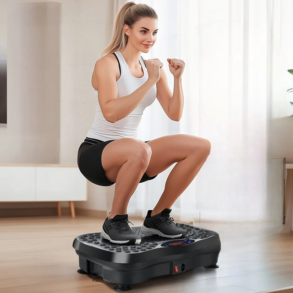 Vibration Plate Exercise Machine Bluetooth-Compatible Rhythm Full Body Shaker Weight Loss Fat Shaking Machines Adjustable Speed