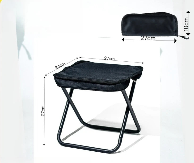 Creative Foldable Pocket Stool Bag with Oxford Fabric & Carbon Steel Lightweight Travel Seat for Outdoor Fishing Hiking Beach