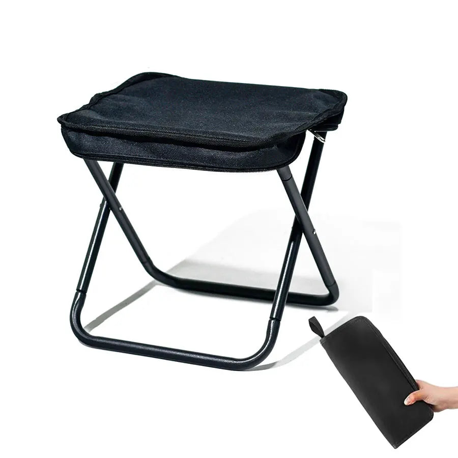 Outdoor hand-held folding stool, portable mini stool, pocket hand stool bag, camping small stool, fishing folding stool