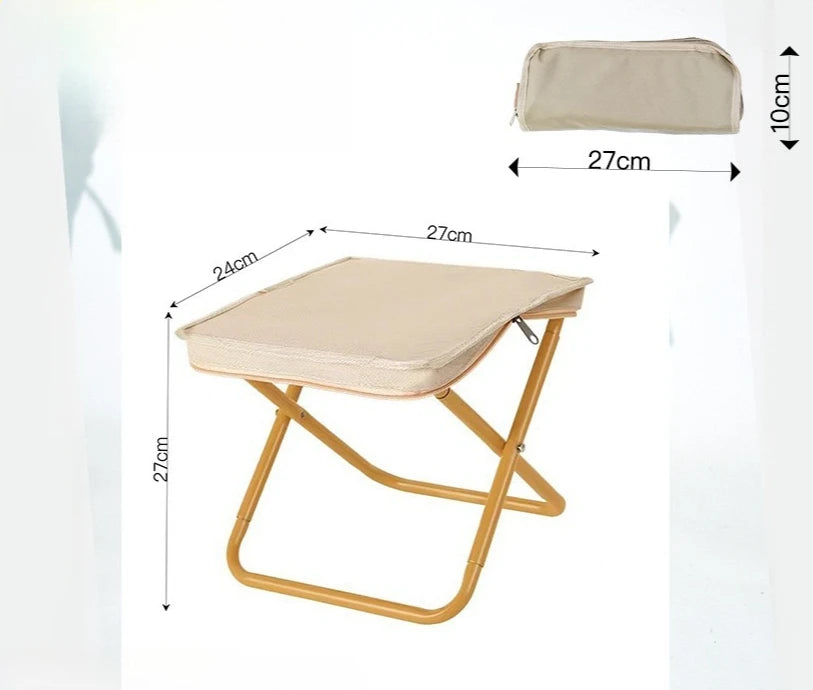 Creative Foldable Pocket Stool Bag with Oxford Fabric & Carbon Steel Lightweight Travel Seat for Outdoor Fishing Hiking Beach