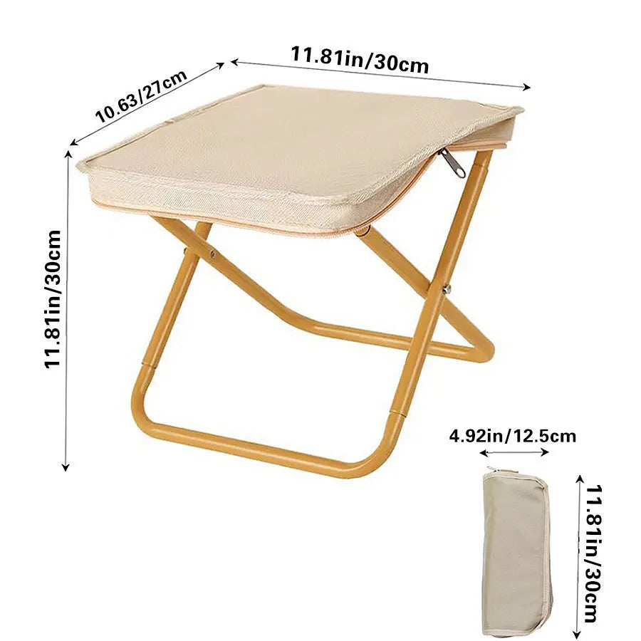 Outdoor hand-held folding stool, portable mini stool, pocket hand stool bag, camping small stool, fishing folding stool